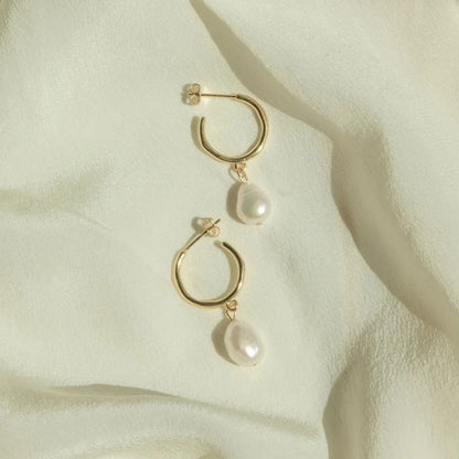 Natural Freshwater Pearl Dangle Earrings
