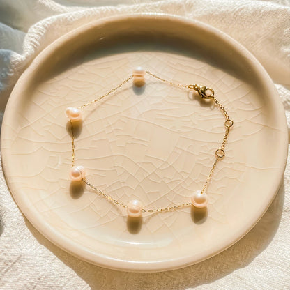 Delicate Vintage Single Pearl Bracelet