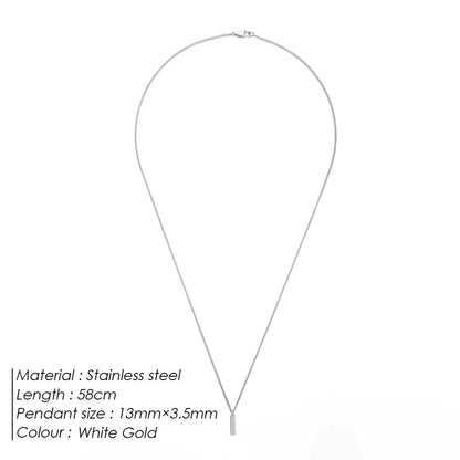 Men's Minimalist Pendant Necklace Titanium
