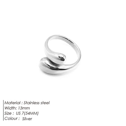Double opening ring with shiny feather design