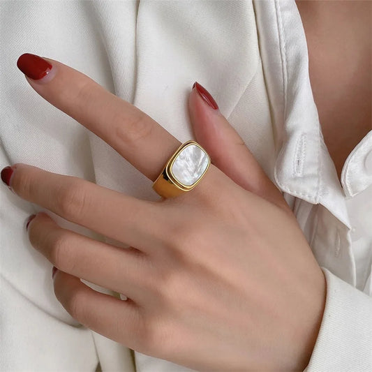 Large Vintage Chunky Gold Color Ring