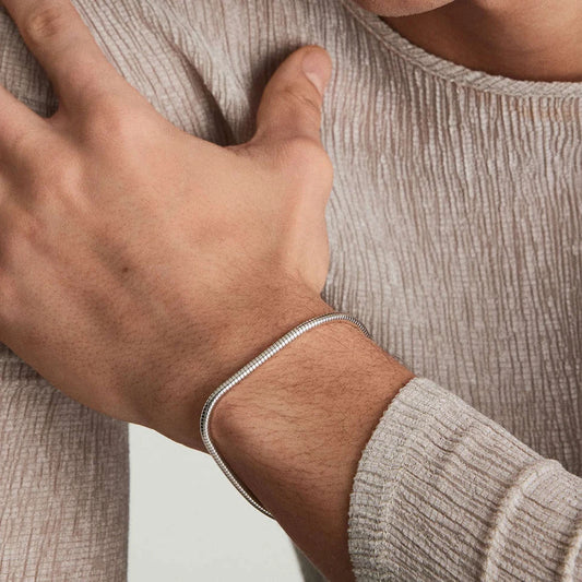 Silver Color Snake Chain Bracelet