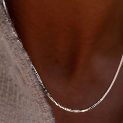 Handmade square clavicular chain Titanium