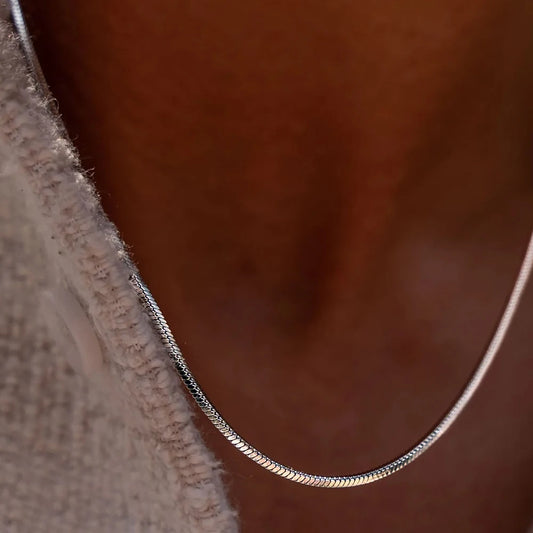 Handmade square clavicular chain Titanium
