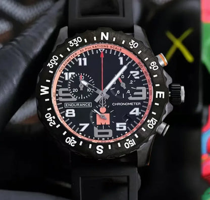 Professional endurance sports watch with quartz movement