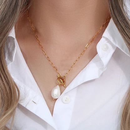 Freshwater Pearl Toggle Necklace