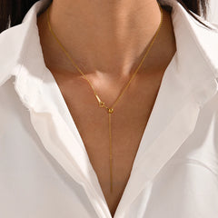 Delicate Layered Pendant Long Necklace