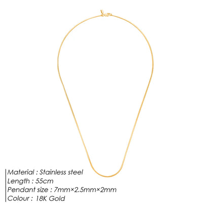 High quality gold plated snake bone chain