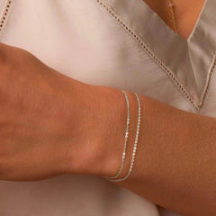 Silver Color Multilayer Thin Chain Bracelet