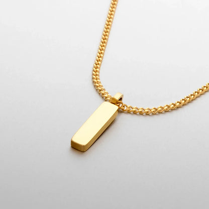 Men's Minimalist Pendant Necklace Titanium