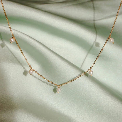 Handmade imitation Pearl Tassel Short Chain