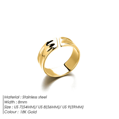 Gold plated wide ring