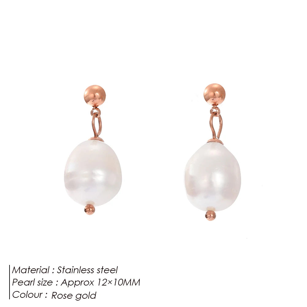 Natural Freshwater Pearl Earrings