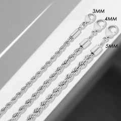 Silver Color Rope Anklets for Women