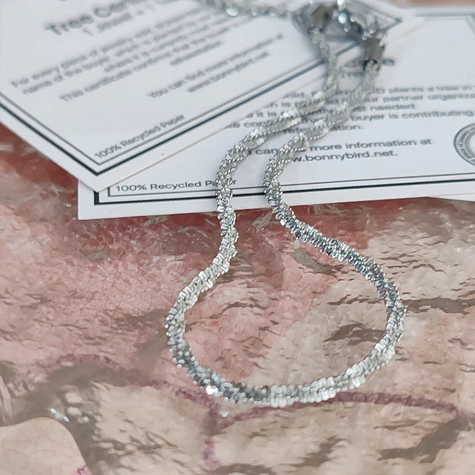 Silver Cauliflower Ankle Bracelet