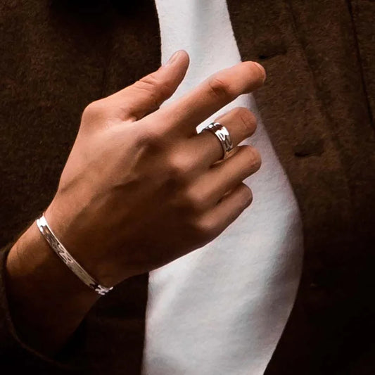 Gold plated wide ring
