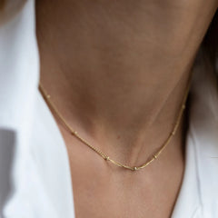 Fine Gold Necklace in Beads