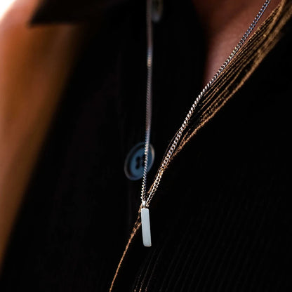 Men's Minimalist Pendant Necklace Titanium