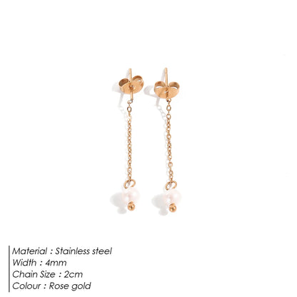 Freshwater Pearl Earring with Pendant