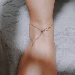 Simple Delicate Silver Color Adjustable Anklet