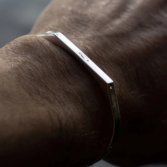 Latest Design Minimalist Heptagon Men's Bracelet in Gold Plated