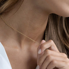 Fine Gold Necklace in Beads
