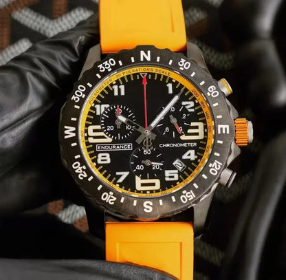 Professional endurance sports watch with quartz movement