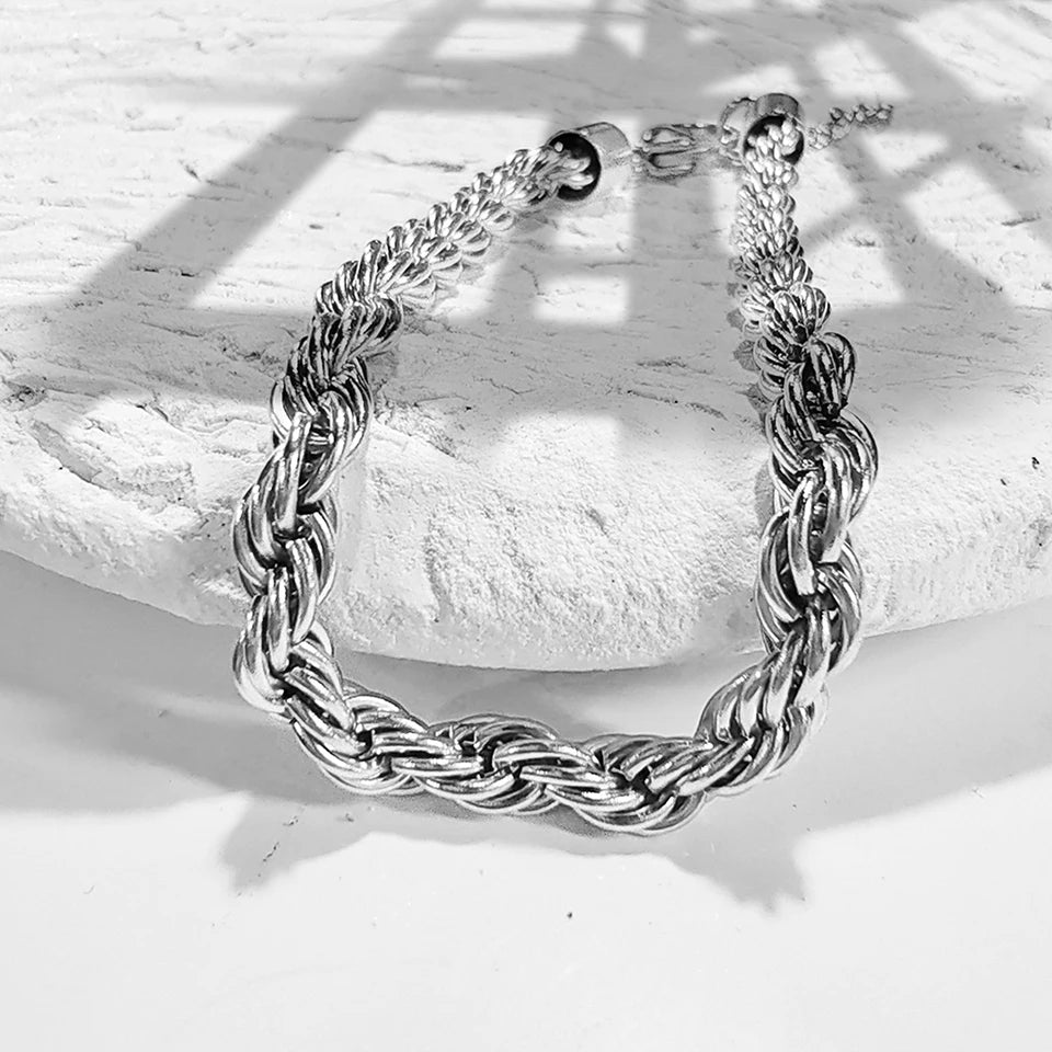 Silver Color Rope Anklets for Women