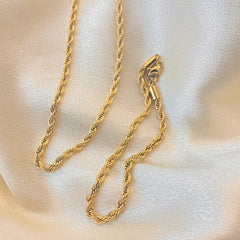High quality twisted chain set gold plated