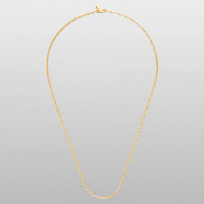 Men's Paper Clip Necklace Gold Plated