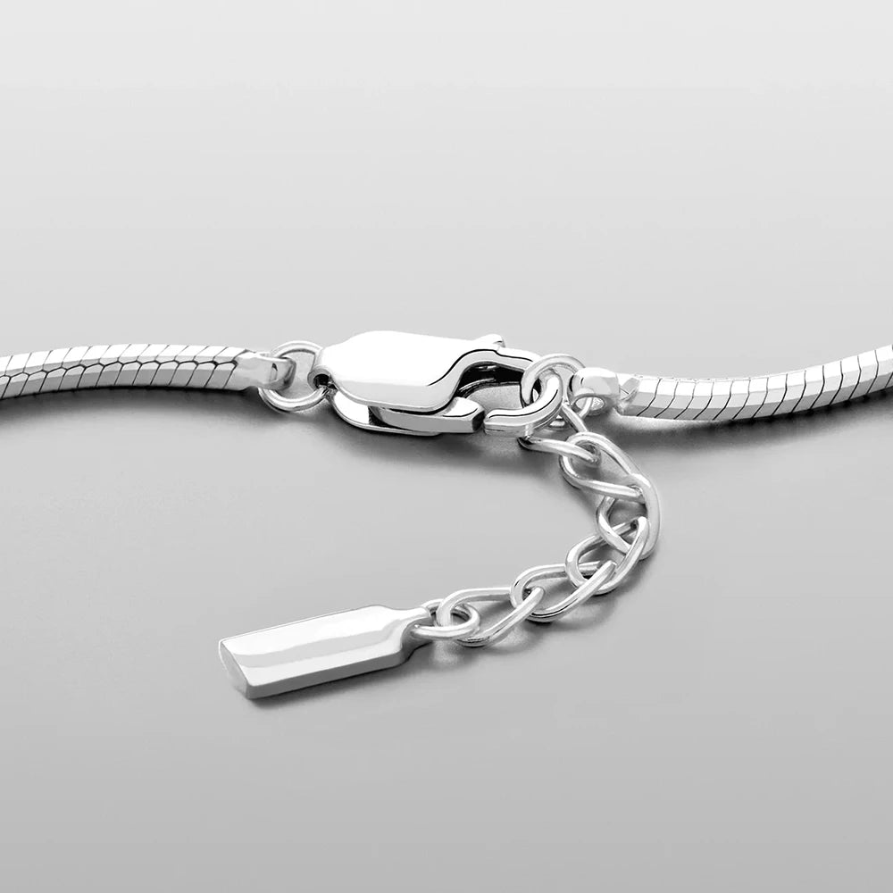 Silver Bracelet with Minimalist Octagonal Chain