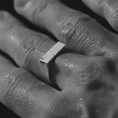 Classic Simple Men's Ring Gold Plated