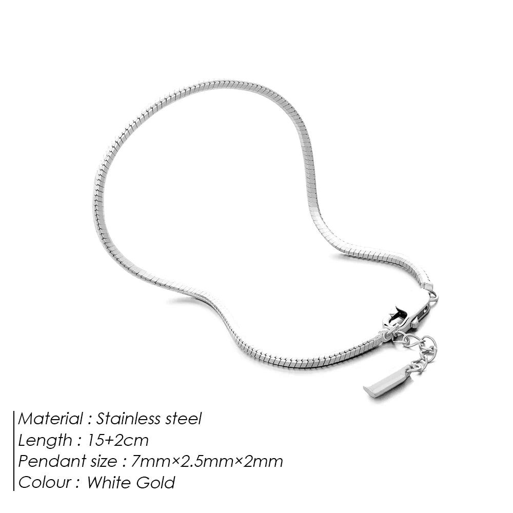 Silver Bracelet with Minimalist Octagonal Chain