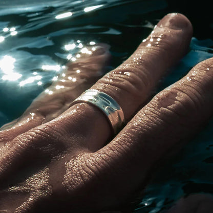 Gold plated wide ring