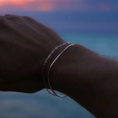 Adjustable Men's Paper Clip bracelet
