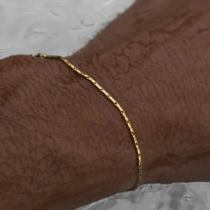 Men's Custom White Gold Chain Bracelet