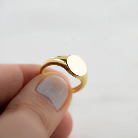 Minimalist Round Gold Plated Ring