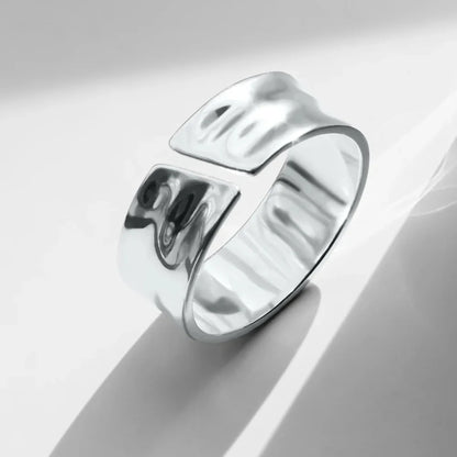 Gold plated wide ring