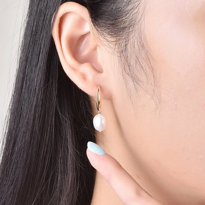Natural Freshwater Pearl Dangle Earrings