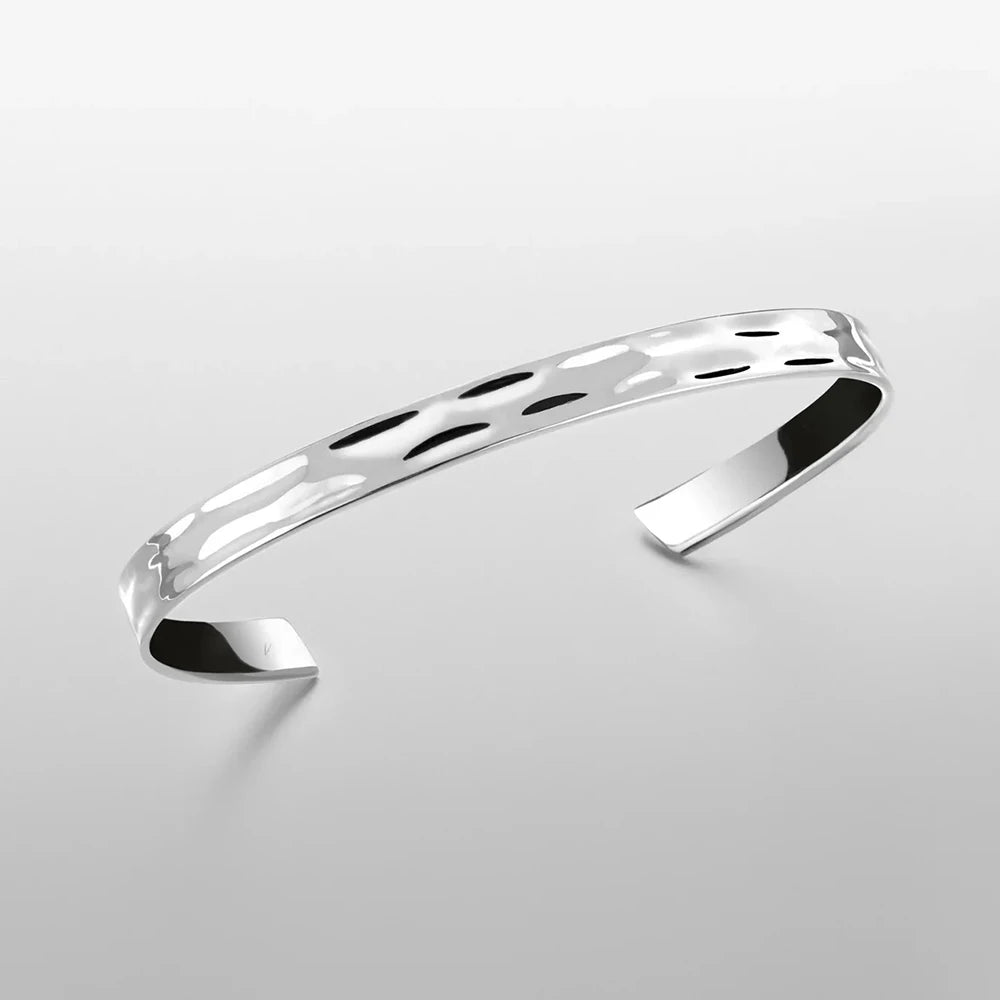 Men's Wide Polished C Shape Bracelet