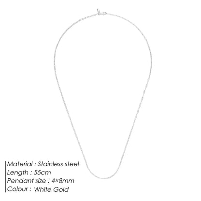 Men's Paper Clip Necklace Gold Plated