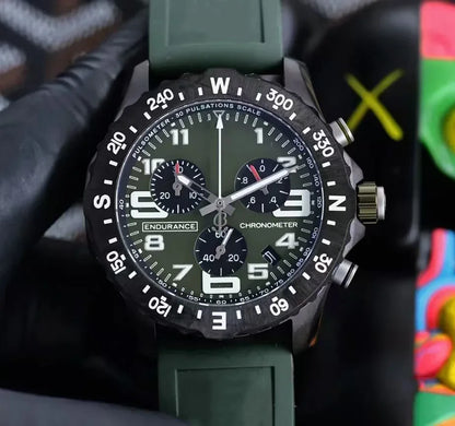 Professional endurance sports watch with quartz movement