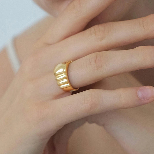 Custom Twist Jewelry Bread Pattern Ring