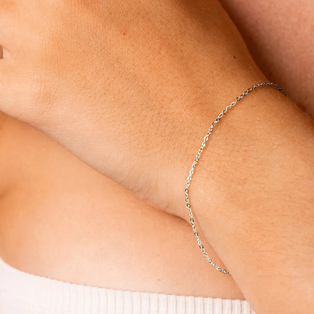 Silver Color Multilayer Thin Chain Bracelet