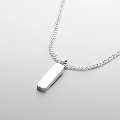 Men's Minimalist Pendant Necklace Titanium