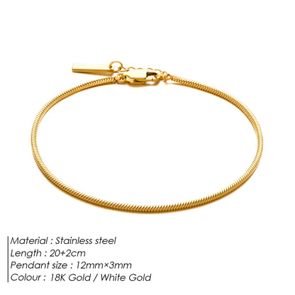 Square chain Bracelet Men's Titanium