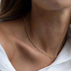 Fine Gold Necklace in Beads