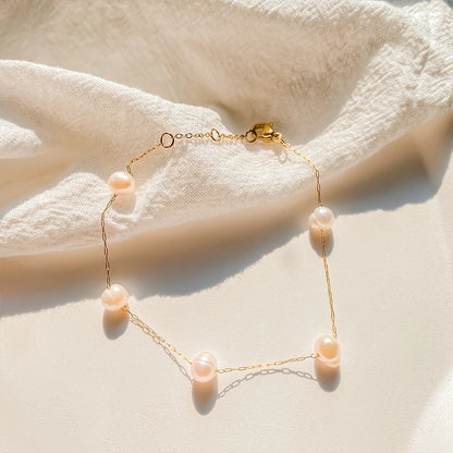 Delicate Vintage Single Pearl Bracelet
