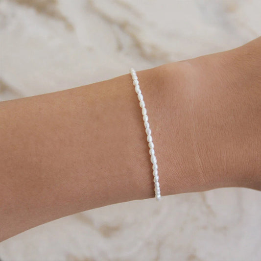 Oval Imitation Pearl Bracelet